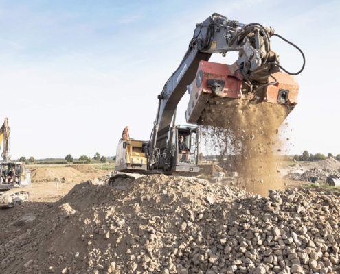 Bagger im Einsatz