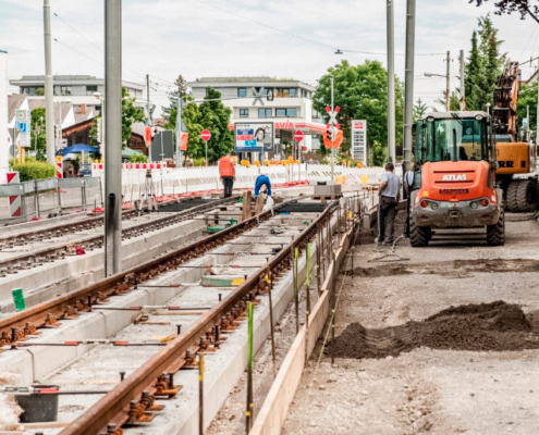 Baustelle Stadtbahntrasse