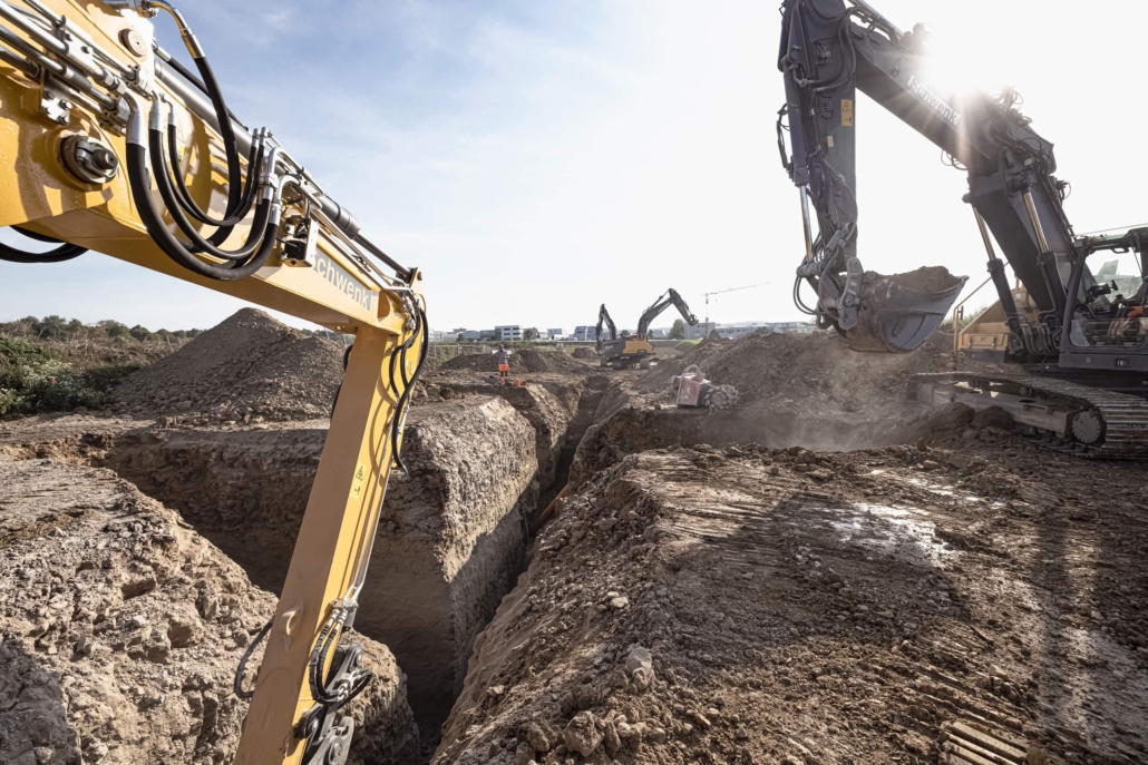 Bagger im Einsatz