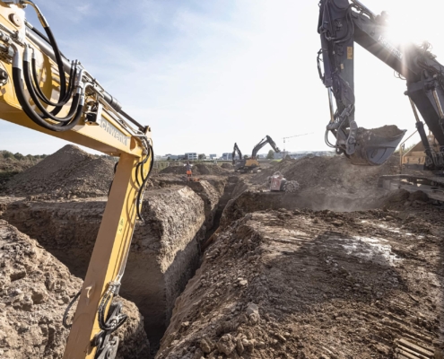 Bagger im Einsatz